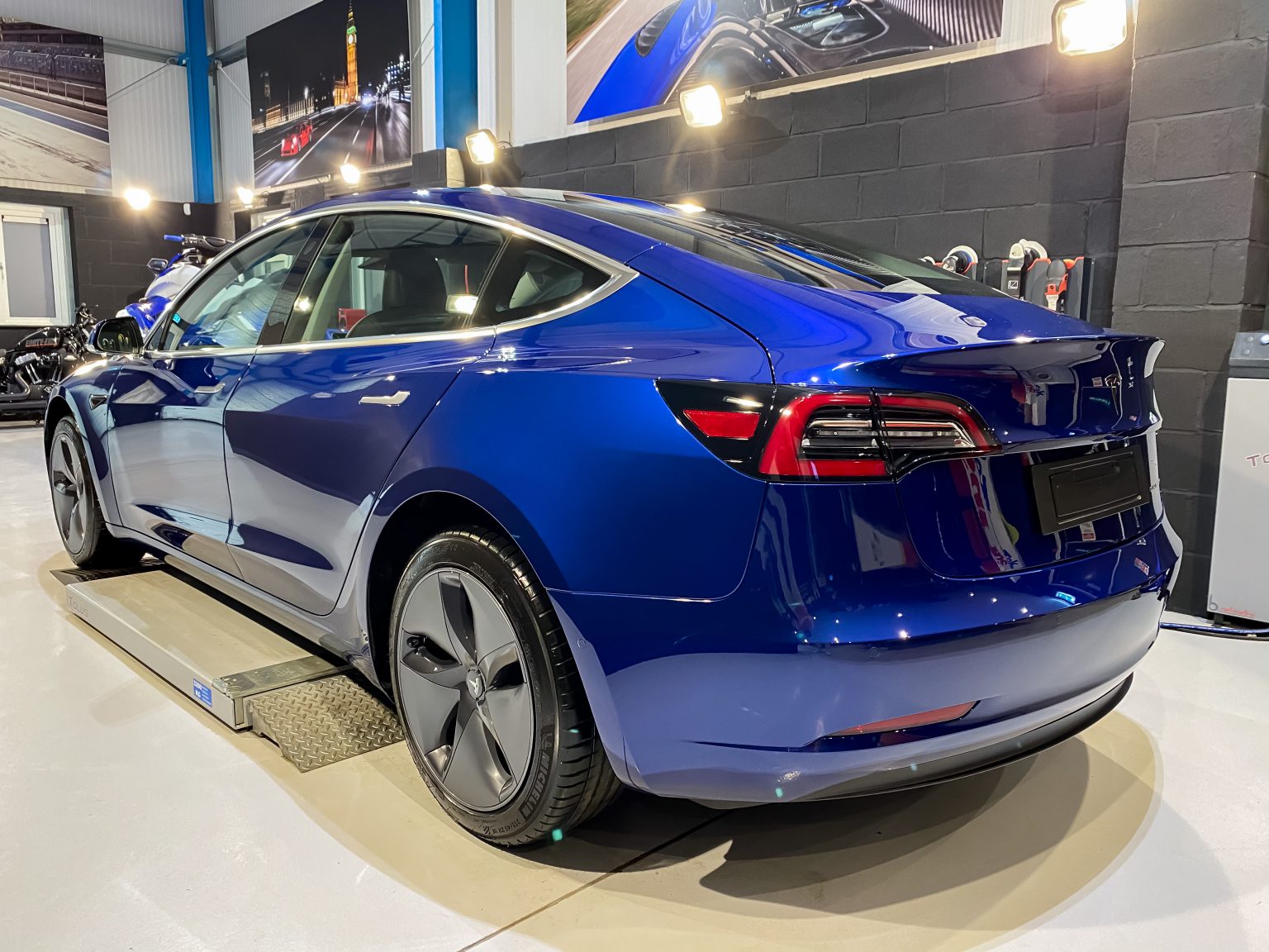 Tesla Model 3 (Blue) Berkshire Luxury Detailing, PPF, Ceramic Coating